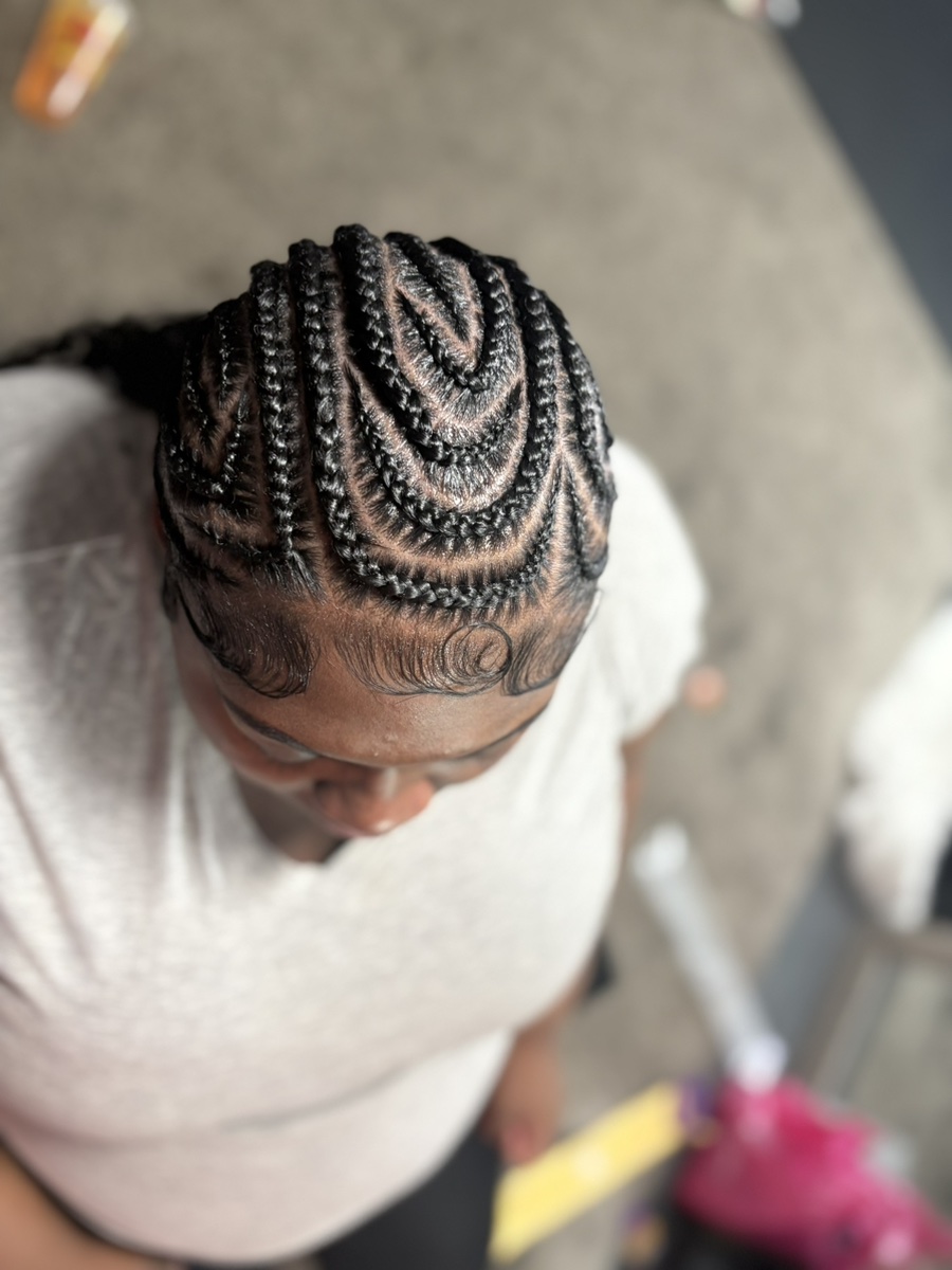 Women Design Stitched Braids
