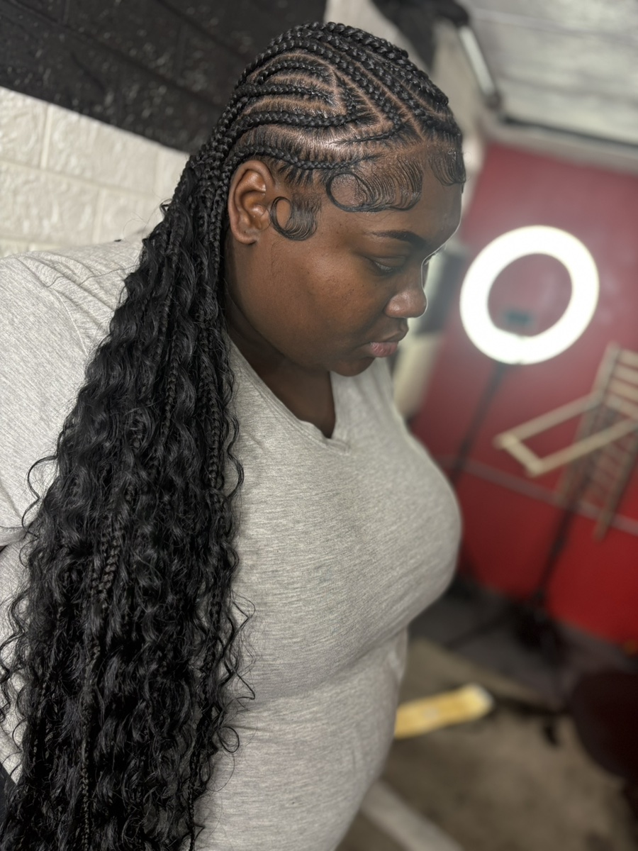 Women Design Stitched Braids